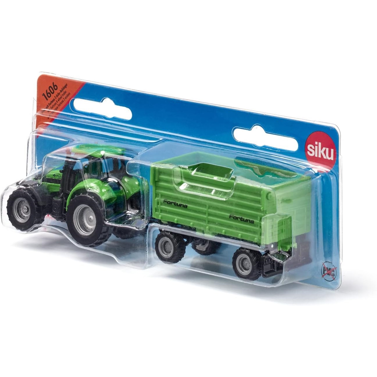SIKU 16 Traktor DEUTZ-FAHR  z przyczepą 1606
