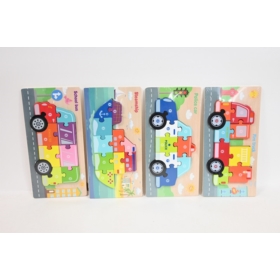 Puzzle pojazdy 11x22cm 6rodz HPAW01 44195