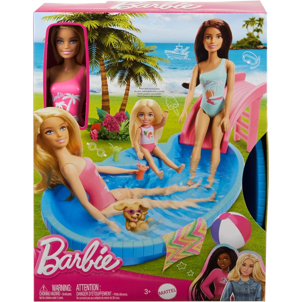*****Barbie lalka z basenem+zjeżdżalnia HRJ74 /4