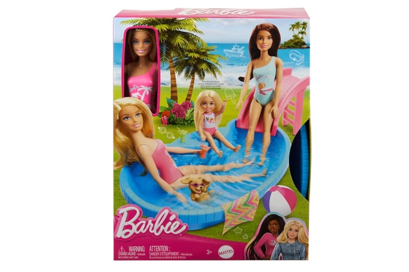 *****Barbie lalka z basenem+zjeżdżalnia HRJ74 /4