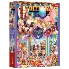 PUZZLE 2x500 Puszyści przyjaciele 37495