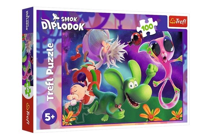 Puzzle - 100 - Smok Diplodok i przyjaciele - Human