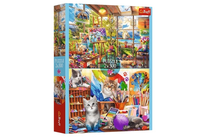 PUZZLE 2x500 Sztuka malowania 37530