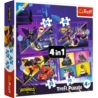 PUZZLE 4w1 Poznaj Batwheels /Warner 34658