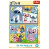 PUZZLE 2x70 Ze Stitchem nie ma nudy 34444