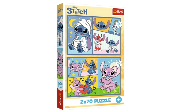 PUZZLE 2x70 Ze Stitchem nie ma nudy 34444