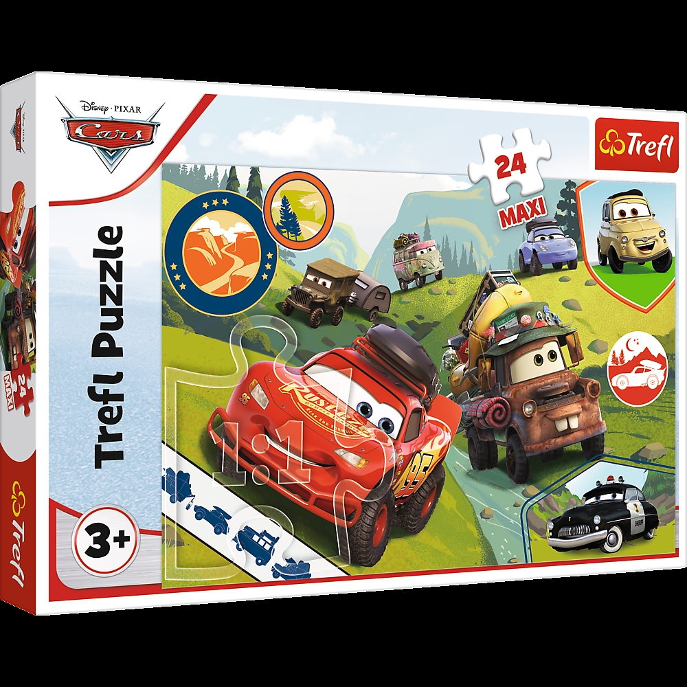 PUZZLE MAXI 24 Wesołe auta /Disney Cars3 14352