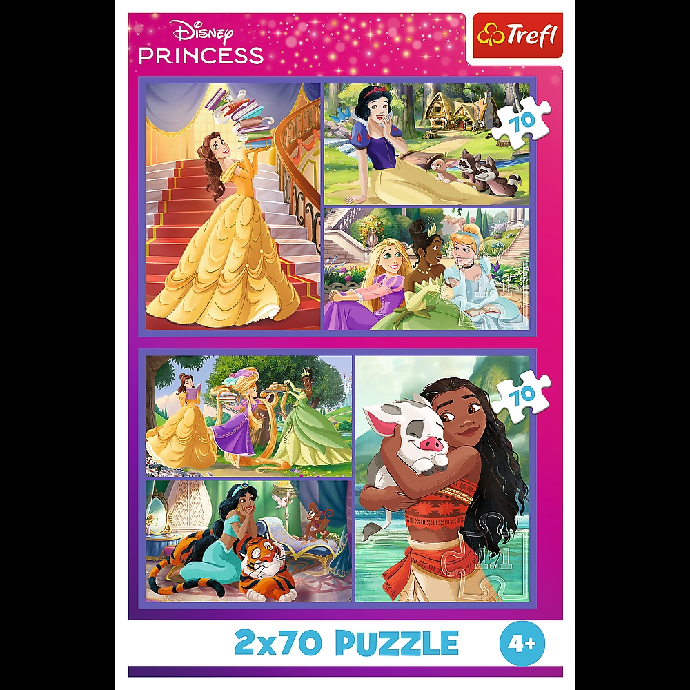 PUZZLE 2x70 Bajkowe dni /Disney Princess 34440