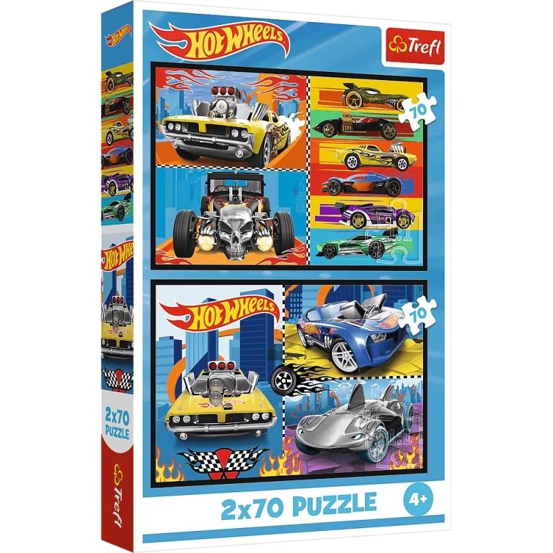 PUZZLE 2x70 Samochodziki /Hot Wheels 34442