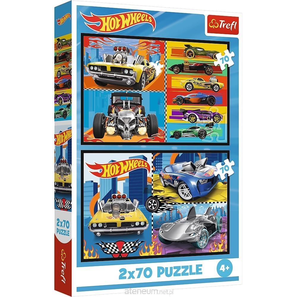 PUZZLE 2x70 Samochodziki /Hot Wheels 34442