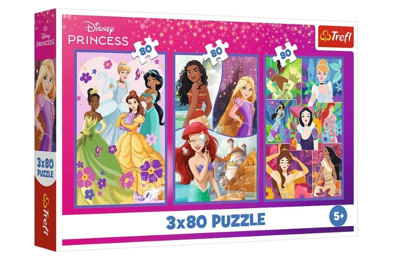 PUZZLE 3x80 Księżniczki przyjaciółki /Princ..34884