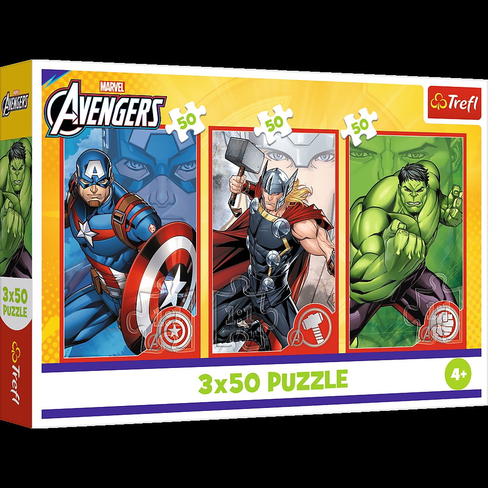 PUZZLE 3x50 Twój bohater/Marvel TheAvengers 34891