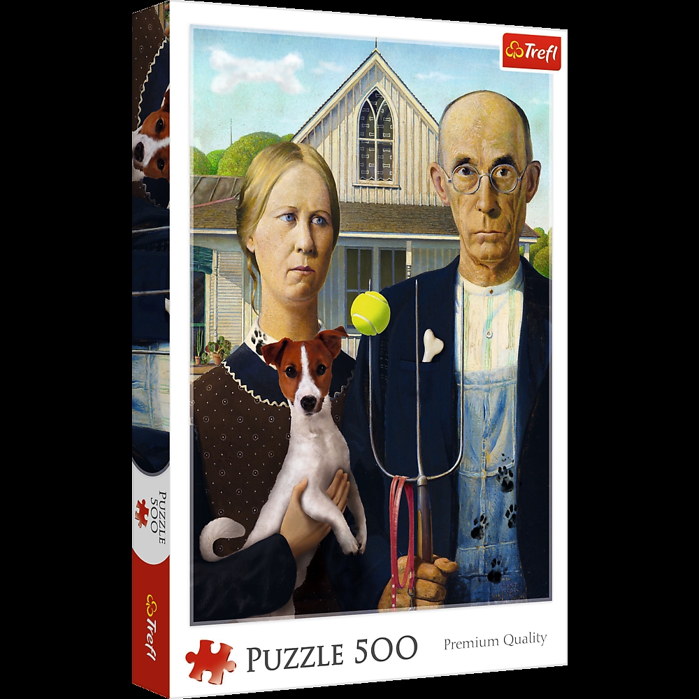 Puzzle - 500 - American Gothic: Psia EdycjaFSC MIX