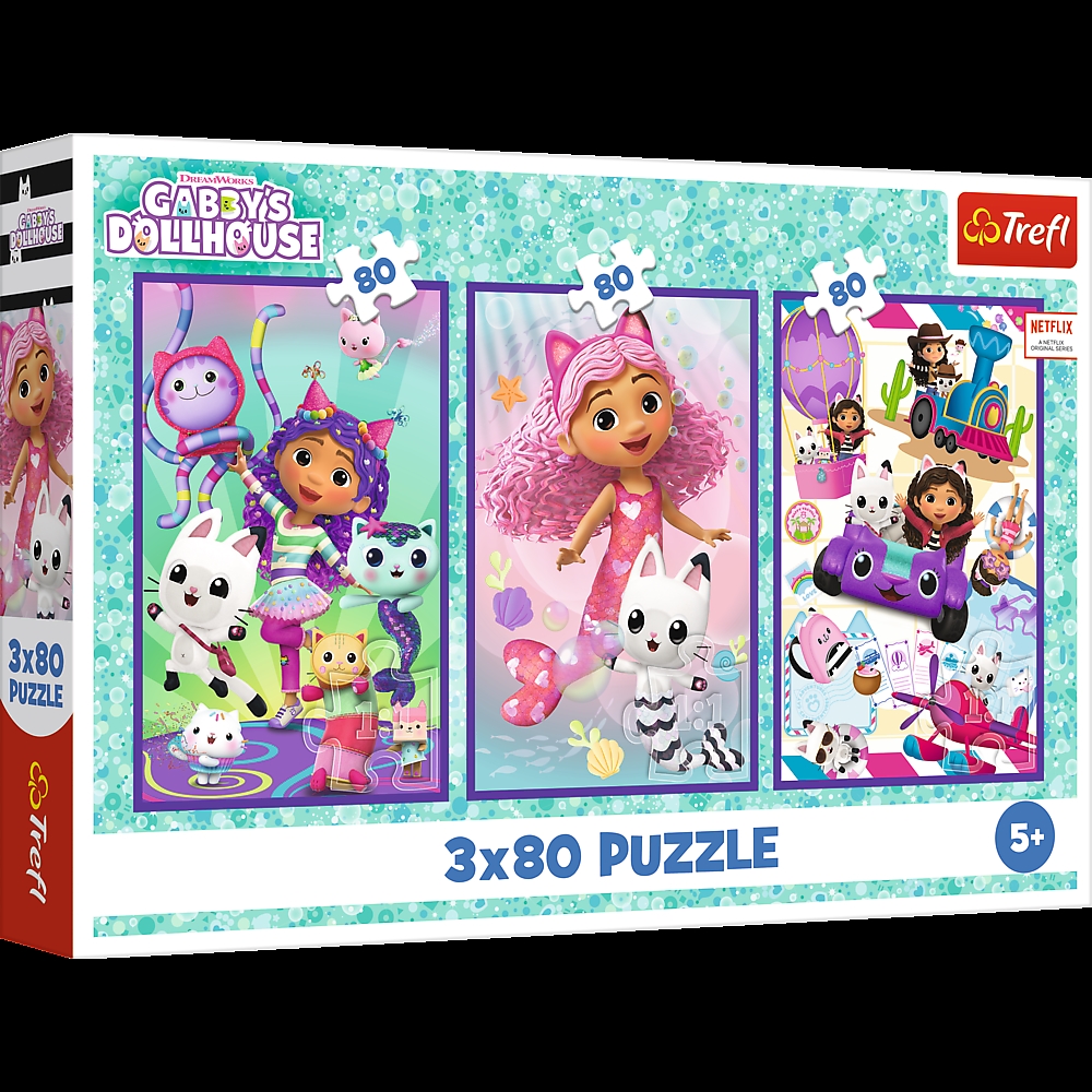 Puzzle 3x80 - Kolorowe dni Gabby - Universal Gabby