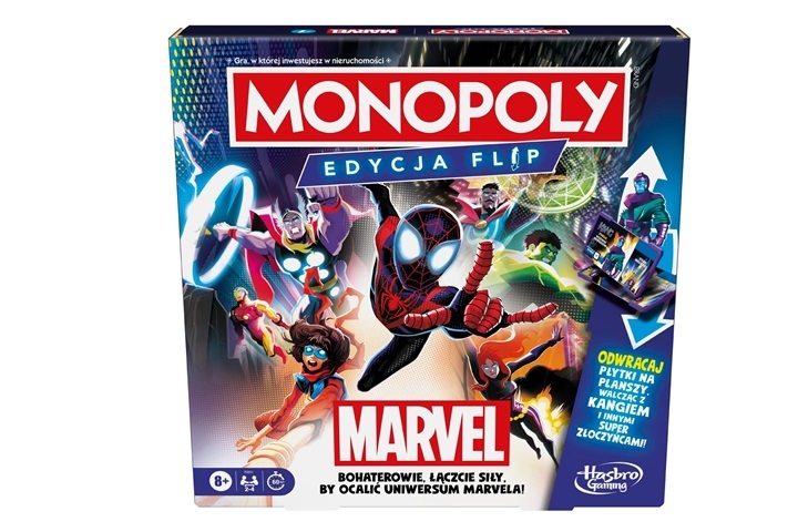 *****GRA MONOPOLY Flip Marvel wersja polska F9931