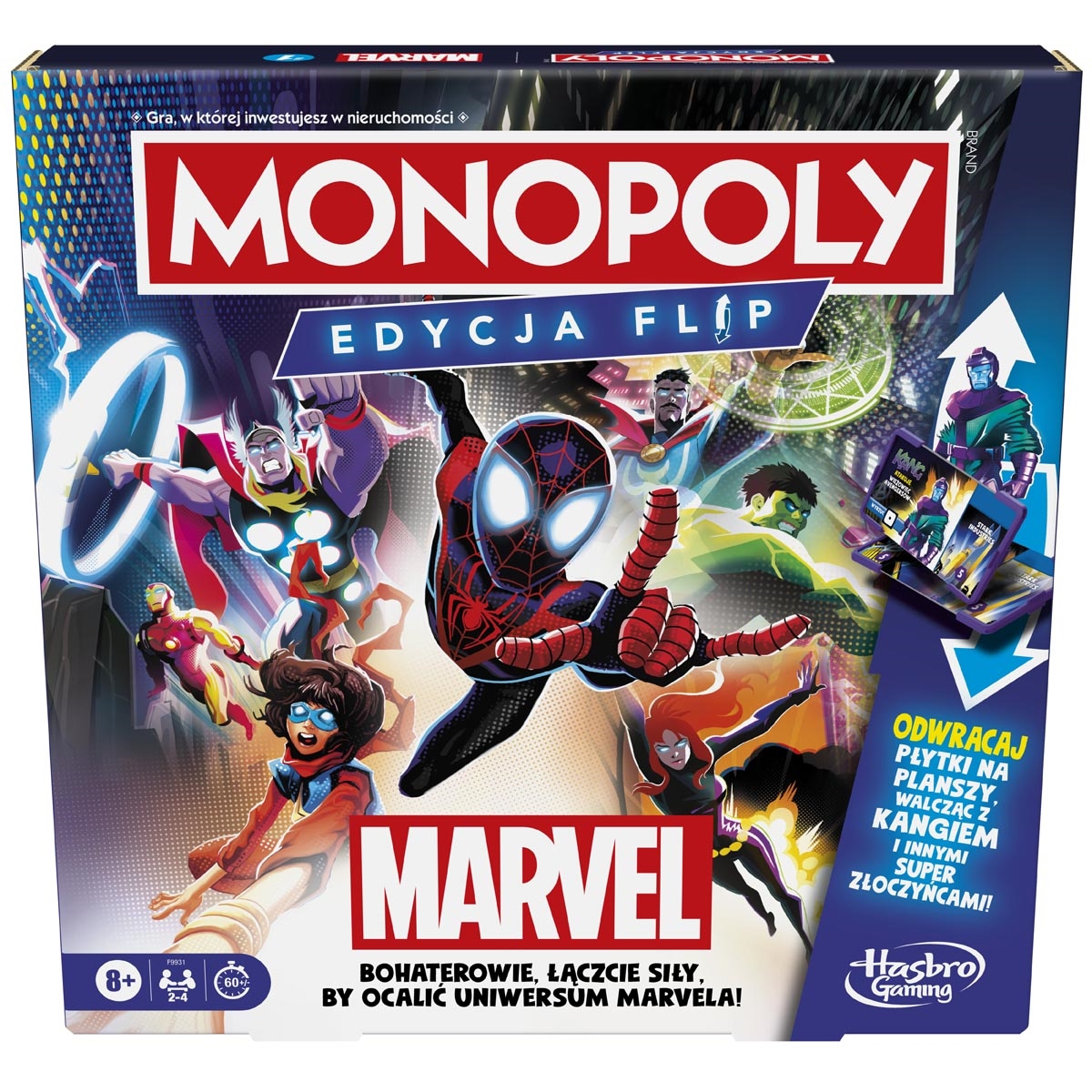 *****GRA MONOPOLY Flip Marvel wersja polska F9931