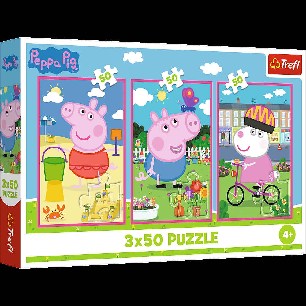 Puzzle - 3x50 - Siła przyjaźni / Peppa PigMix 70%