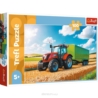 Puzzle 100 Traktor z przyczepą TREFL