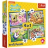 Trefl Puzzle 4w1 Podwodne życie SpongeBoba 34674