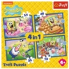 Trefl Puzzle 4w1 Podwodne życie SpongeBoba 34674