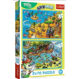 PUZZLE 2x70 Trefliki w Krainie Zwierząt 34445