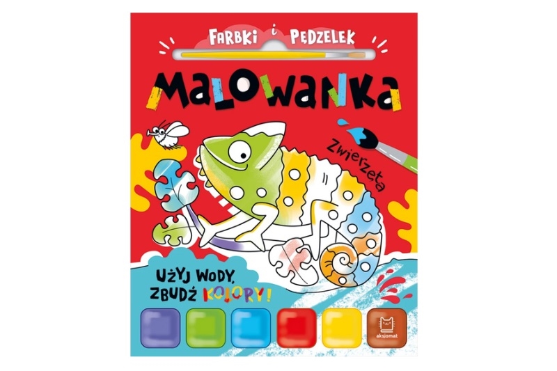 Farbki i pędzelek. Malowanka. Użyj wody, zbudź...