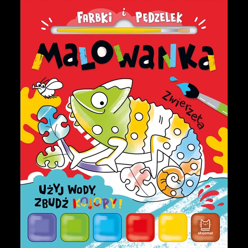 Farbki i pędzelek. Malowanka. Użyj wody, zbudź...