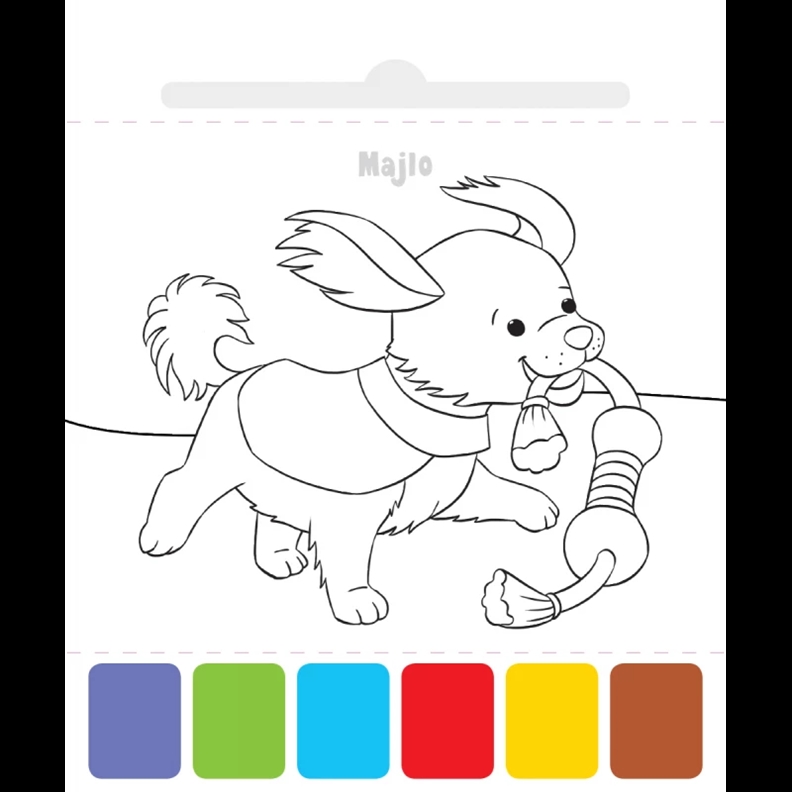 Farbki i pędzelek. Malowanka. Użyj wody, zbudź...