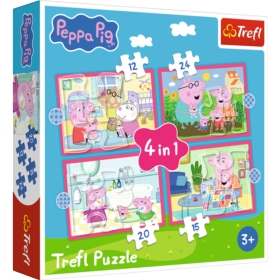 Puzzle 4w1 Peppa uwielbia przygody 34672