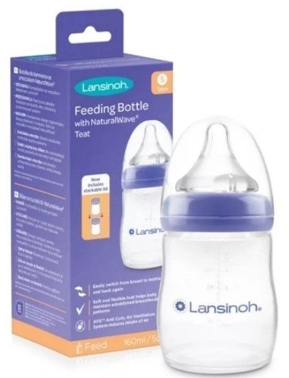 LANSINOH BUTELKA DO KARMIENIA +NW SMOCZEK 160 ML