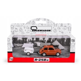 Fiat 126p + przyczepa Niewiadów Krótka brązowy