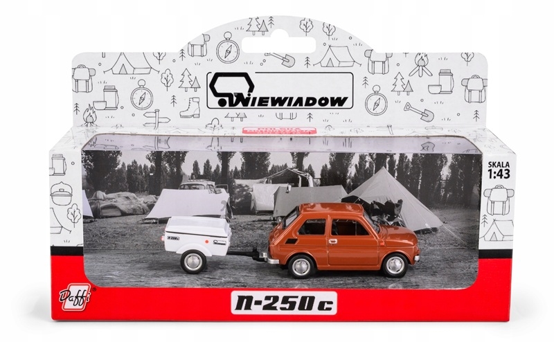 Fiat 126p + przyczepa Niewiadów Krótka brązowy
