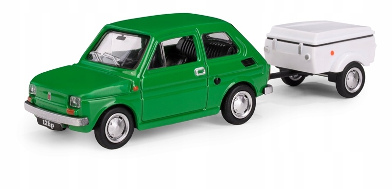Fiat 126p + przyczepa Niewiadów Krótka zielony