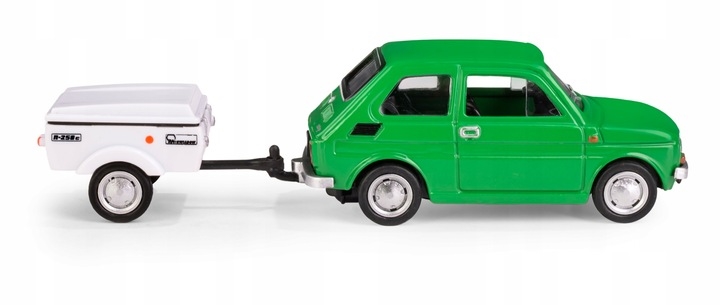 Fiat 126p + przyczepa Niewiadów Krótka zielony