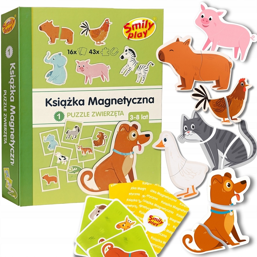Książka magnetyczna puzzle zwierzęta SP85299 52993