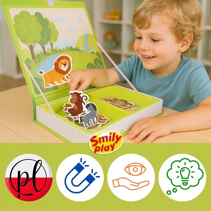 Książka magnetyczna puzzle zwierzęta SP85299 52993