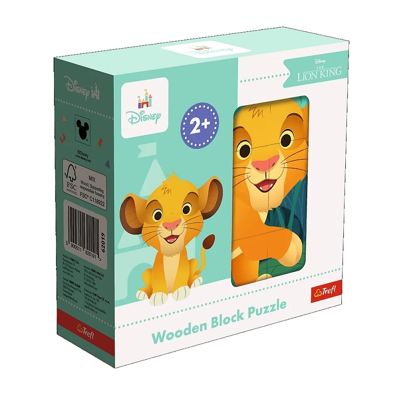 TREFL Zabawka drewn.Block puzzle LionTheKing 62019