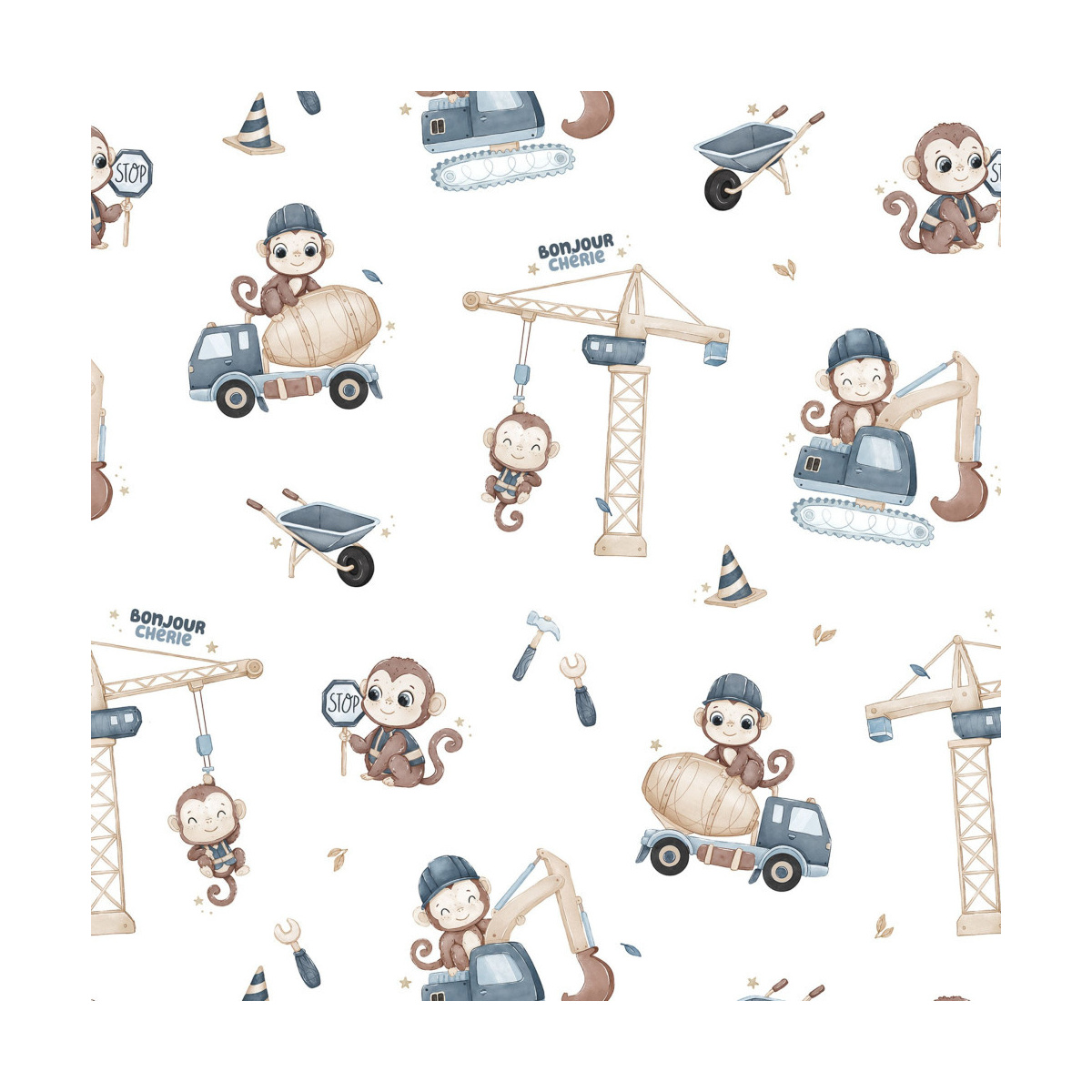 BONJOUR BAMBUSOWY ROŻEK USZTYWNIANY MONKEY