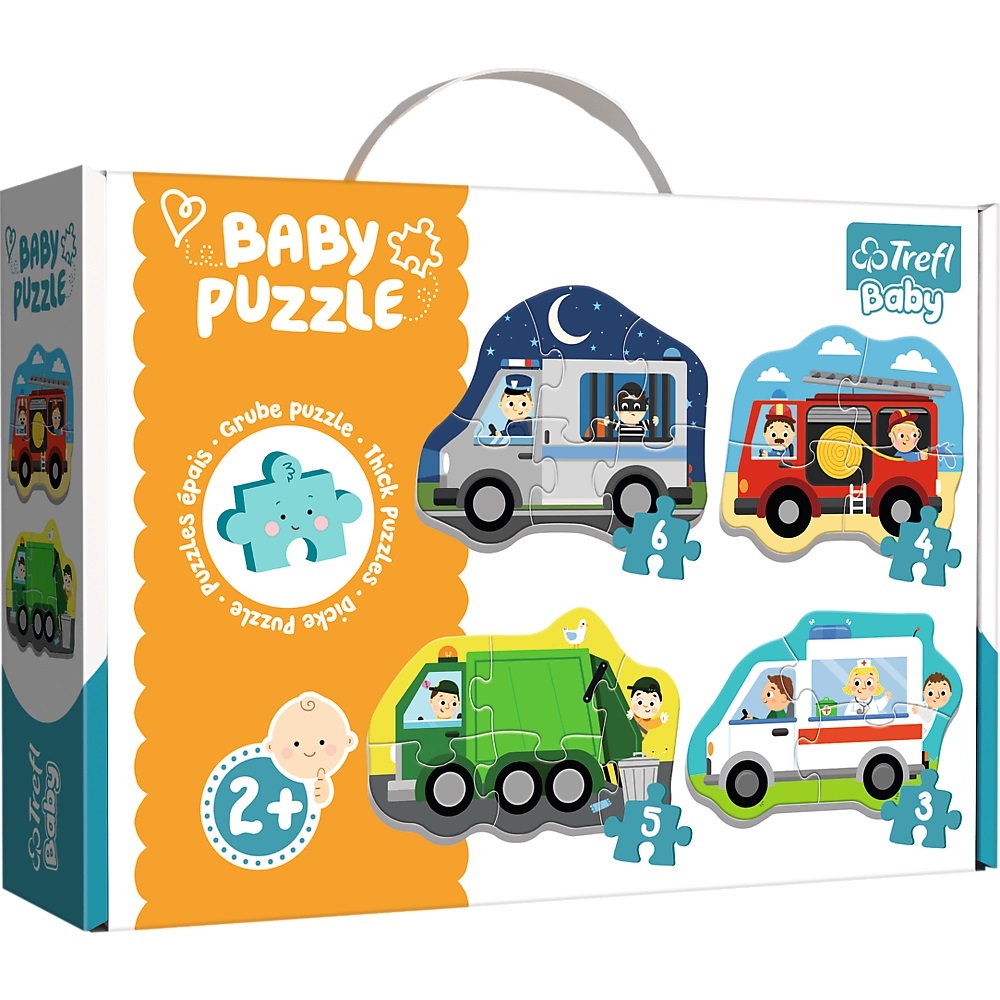 PUZZLE BABY CLASSIC Pojazdy i zawody /T.Baby 36071