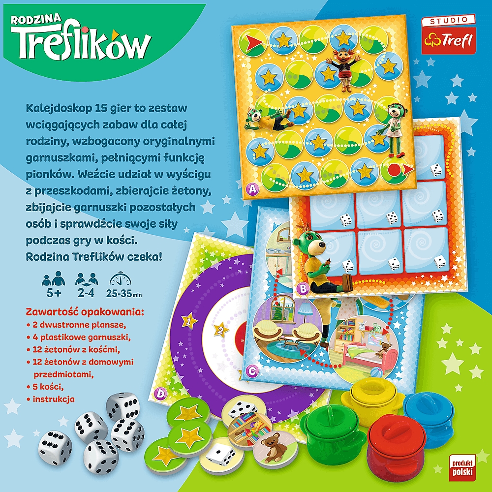 Kalejdoskop 15 gier Rodzina Treflików 01922
