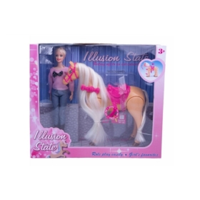 LALKA Z KONIKIEM CHODZĄCYM