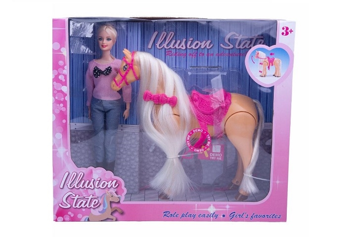 LALKA Z KONIKIEM CHODZĄCYM