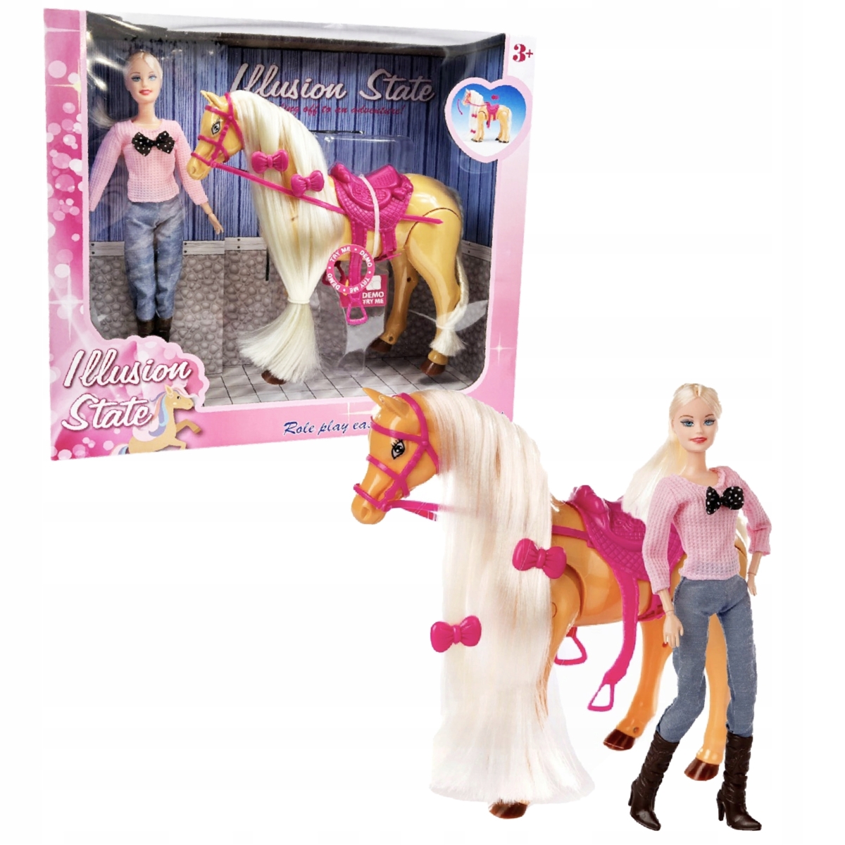 LALKA Z KONIKIEM CHODZĄCYM