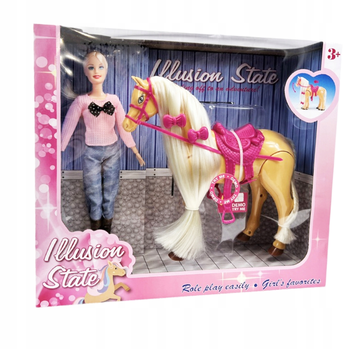 LALKA Z KONIKIEM CHODZĄCYM