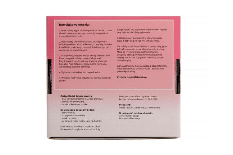 ZESTAW ODCISK BOBASA RÓŻOWY