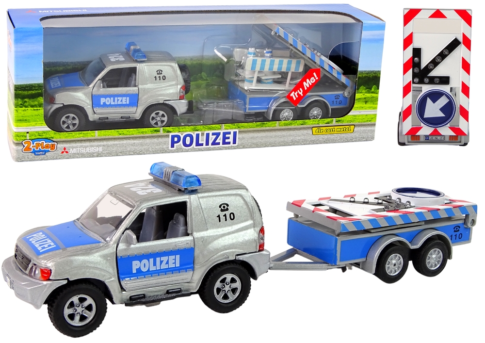Auto policja z przyczepą światło HXCL009 75025