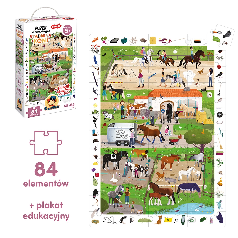 CZUCZU PUZZLE OBSERWACYJNE STADNINA KONI 5+