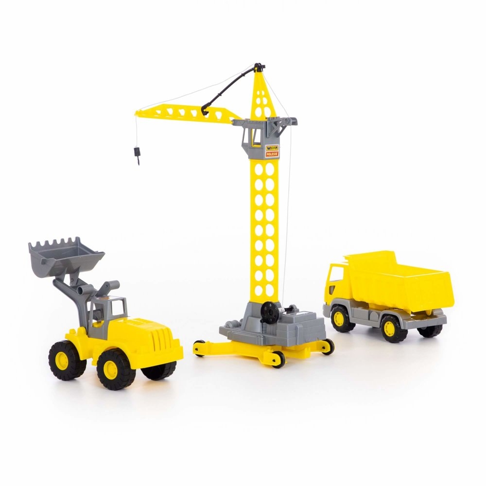 Zestaw Pojazdów Polesie Wywrotka Dźwig Koparka 571