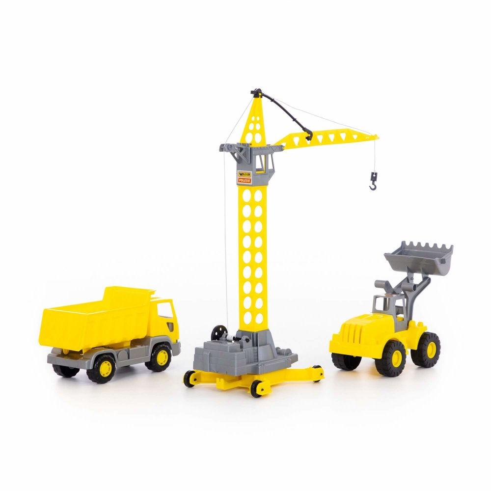 Zestaw Pojazdów Polesie Wywrotka Dźwig Koparka 571