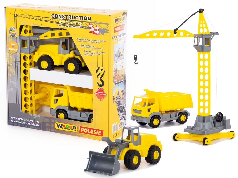 Zestaw Pojazdów Polesie Wywrotka Dźwig Koparka 571